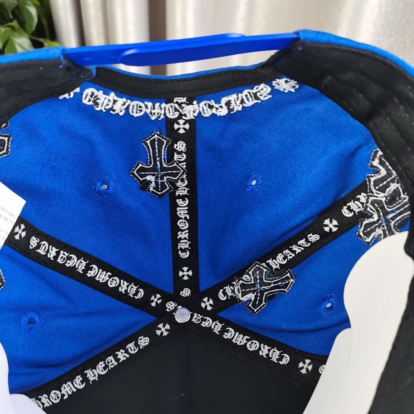 Chrome Hearts Cross Patch baseball hat in blue - Picture 3 of 5